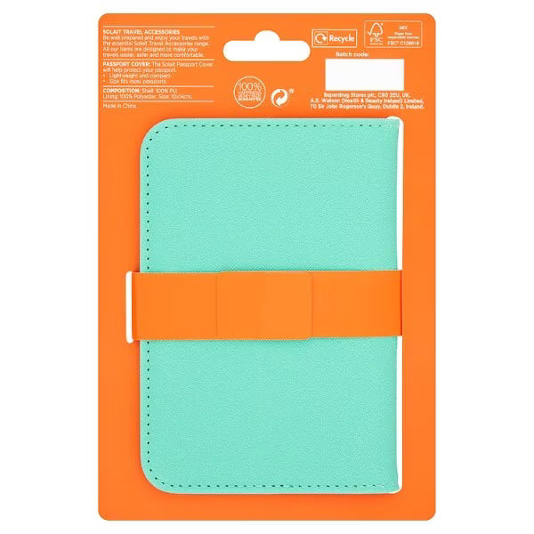 Solait passport cover protective travel document sleeve (British brand)