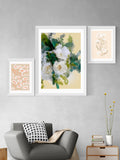 East End Prints Green Roses Buttercreme art print - British product