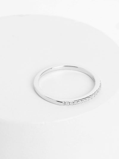 Sterling Silver Slim Sparkle Band Ring