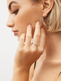 Slim Sparkle Band Sterling Silver Ring (British brand)