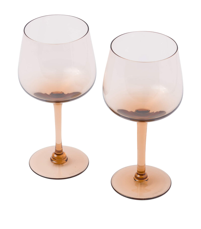 Prada Set of 2 New York Water Glasses