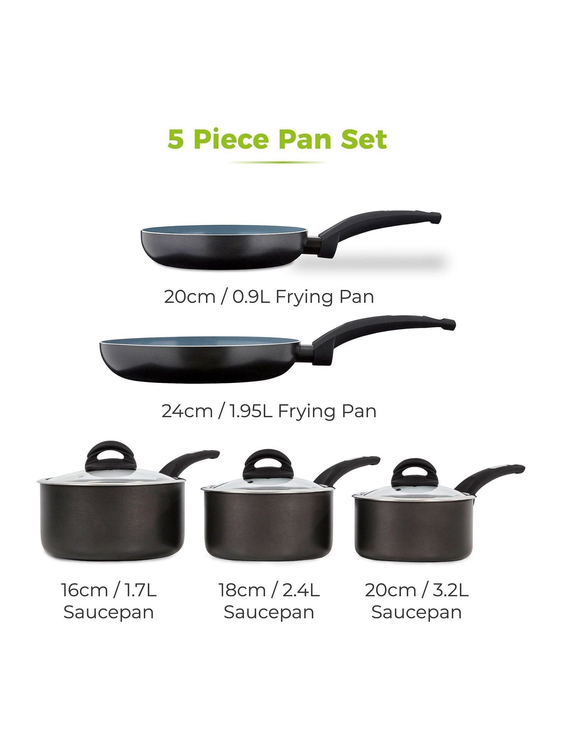 Tower Clear Stainless Steel 5 Piece Pan Set (British brand)