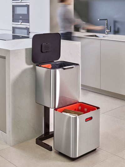 Joseph Joseph Silver Totem Max 60L Waste and Recycling Bin