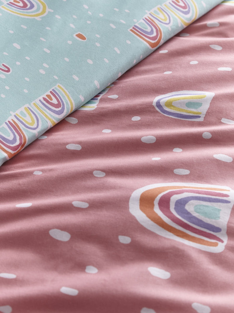 Appletree kids rainbow pom duvet cover and pillowcase set - British product