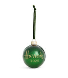 2025 Glass Festive Bauble with Velvet Hanging Loop