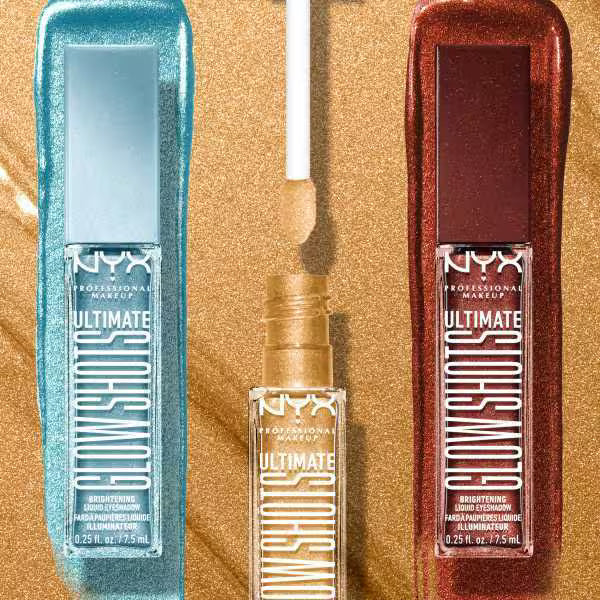 NYX Ultimate Glow Shots Glitzy Guava liquid eyeshadow, imported from the UK