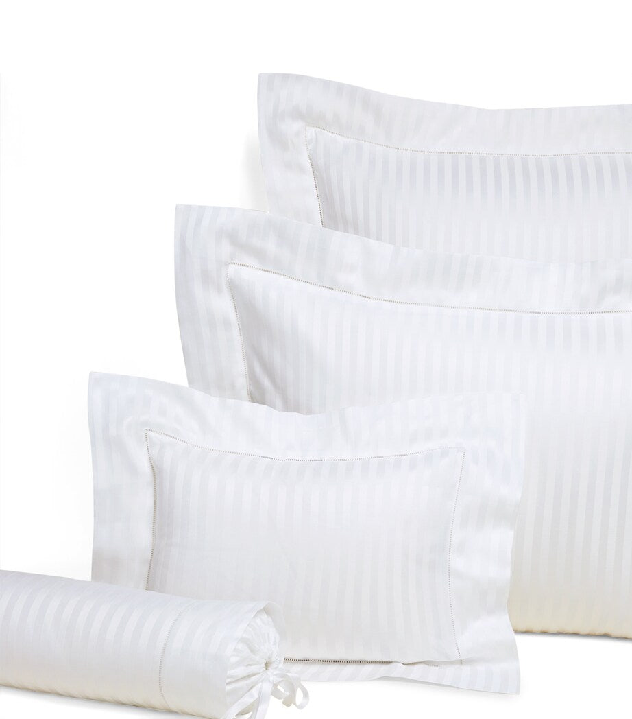 Pratesi striped boudoir pillowcase 30x40cm, imported from the UK