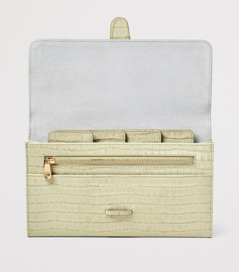 Aspinal Of London Leather Classic Travel Wallet