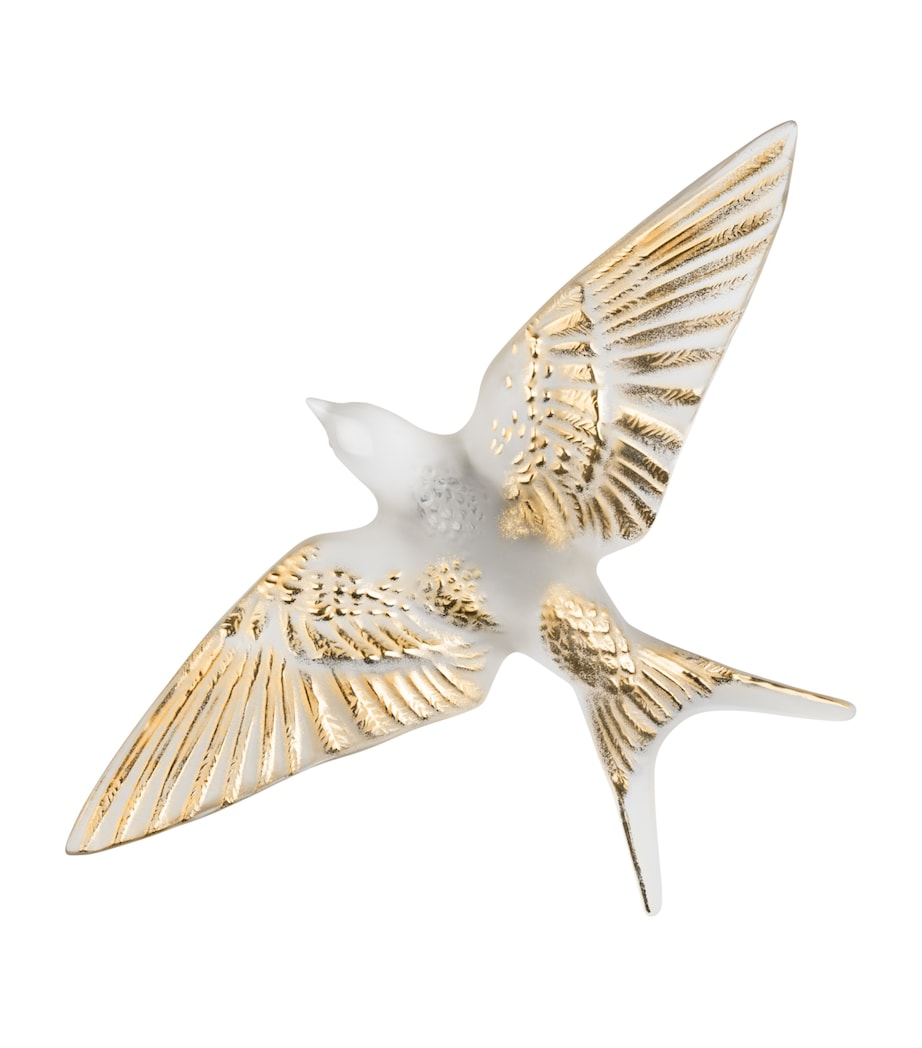 Lalique crystal Hirondelles wall ornament, UK version