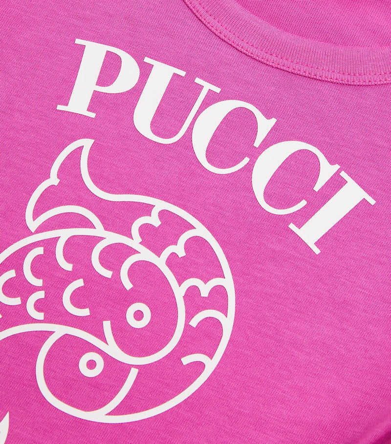 PUCCI Junior Cotton Logo T-Shirt 4-14 Years, imported from the UK