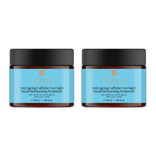 Dr Botanicals Night Moisturiser Anti-Ageing Caffeine 2 x 50ml - British product