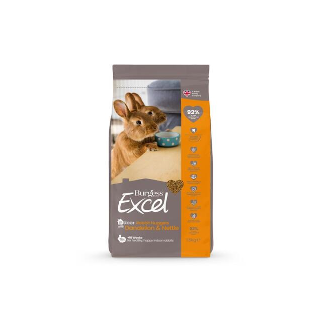 Burgess Excel Indoor Rabbit Nuggets   1.5kg - McGrocer