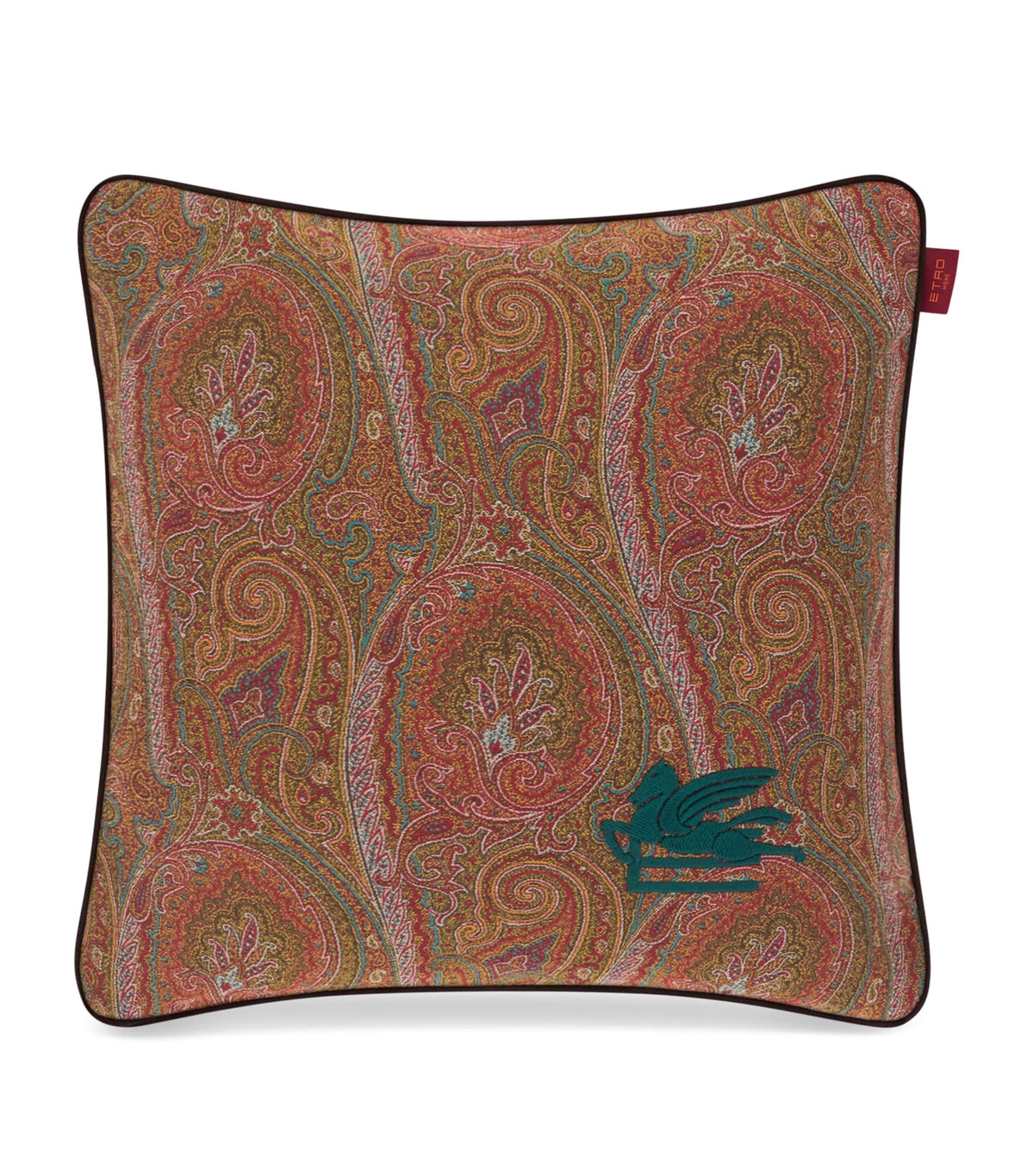 Etro Arnica cotton-blend and suede cushion 45cm x 45cm - British product