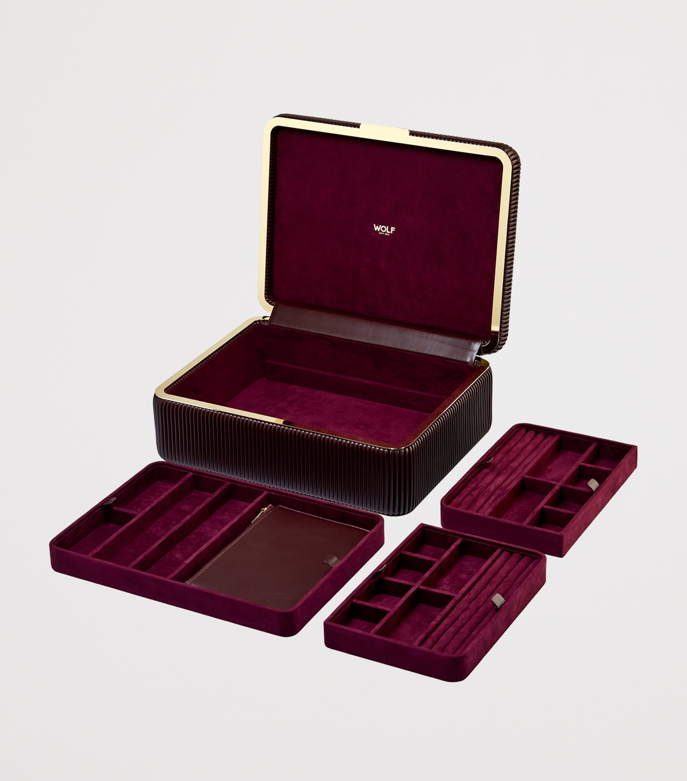 WOLF Large Bella jewellery box - British product