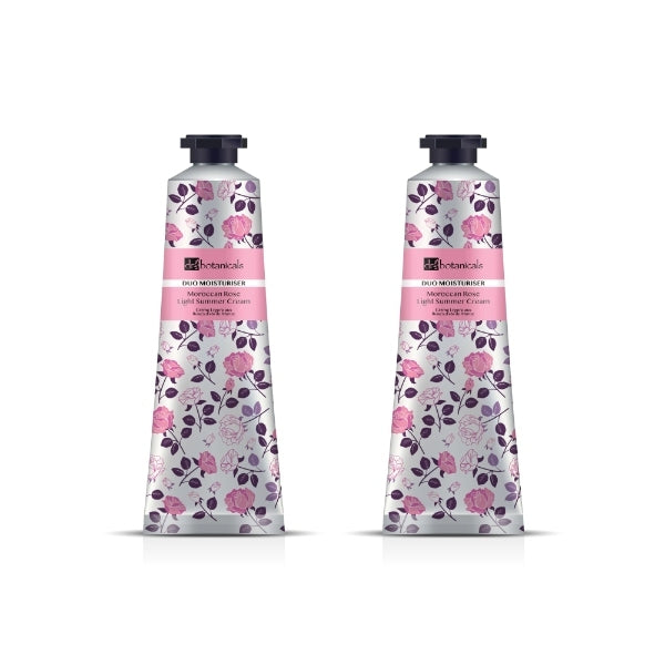 Dr Botanicals Moroccan Rose cream 50ml Duo Pack - British product