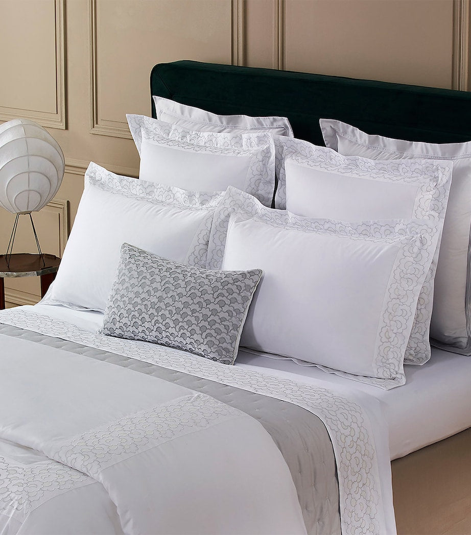 Yves Delorme Festons rectangular cushion cover 33cm x 57cm (British brand)