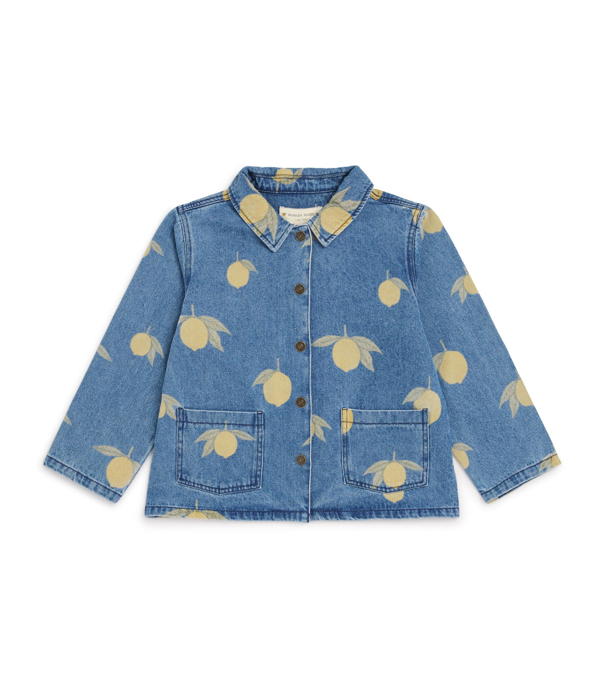 KONGES SLOJD lemon print denim jacket for children, UK version