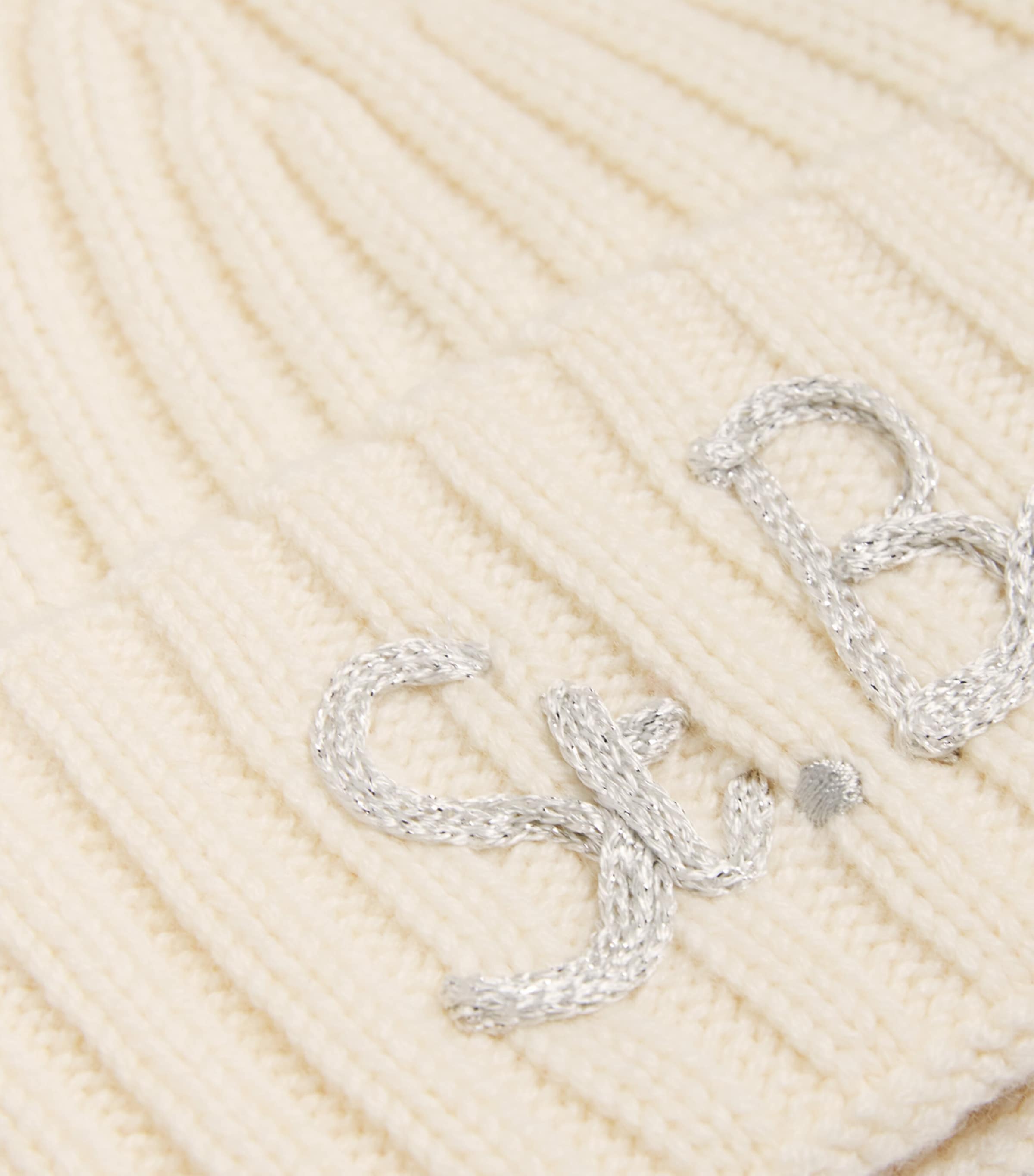 Mc2 Saint Barth Kids wool-blend ribbed logo beanie, imported from the UK