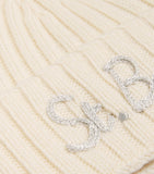 Mc2 Saint Barth Kids wool-blend ribbed logo beanie, imported from the UK