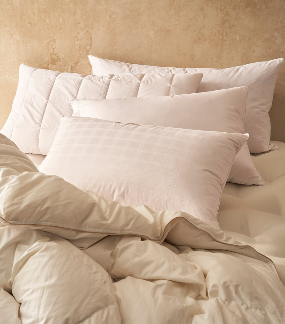 Vispring cotton down-filled pillow 90cm x 50cm (British brand)