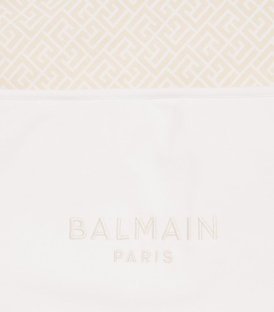 Balmain cotton monogram baby blanket - British product