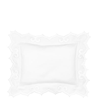 Boudoir Pillowcase with Egyptian Cotton and Sateen Appliqué, 30cm x 40cm
