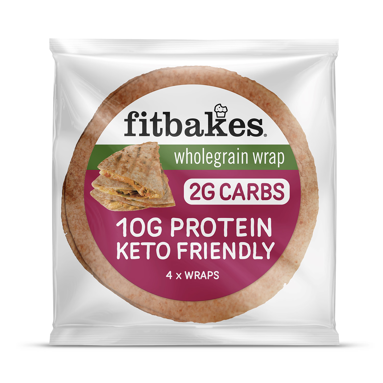 Fitbakes keto wheat tortilla wraps 160g - British product