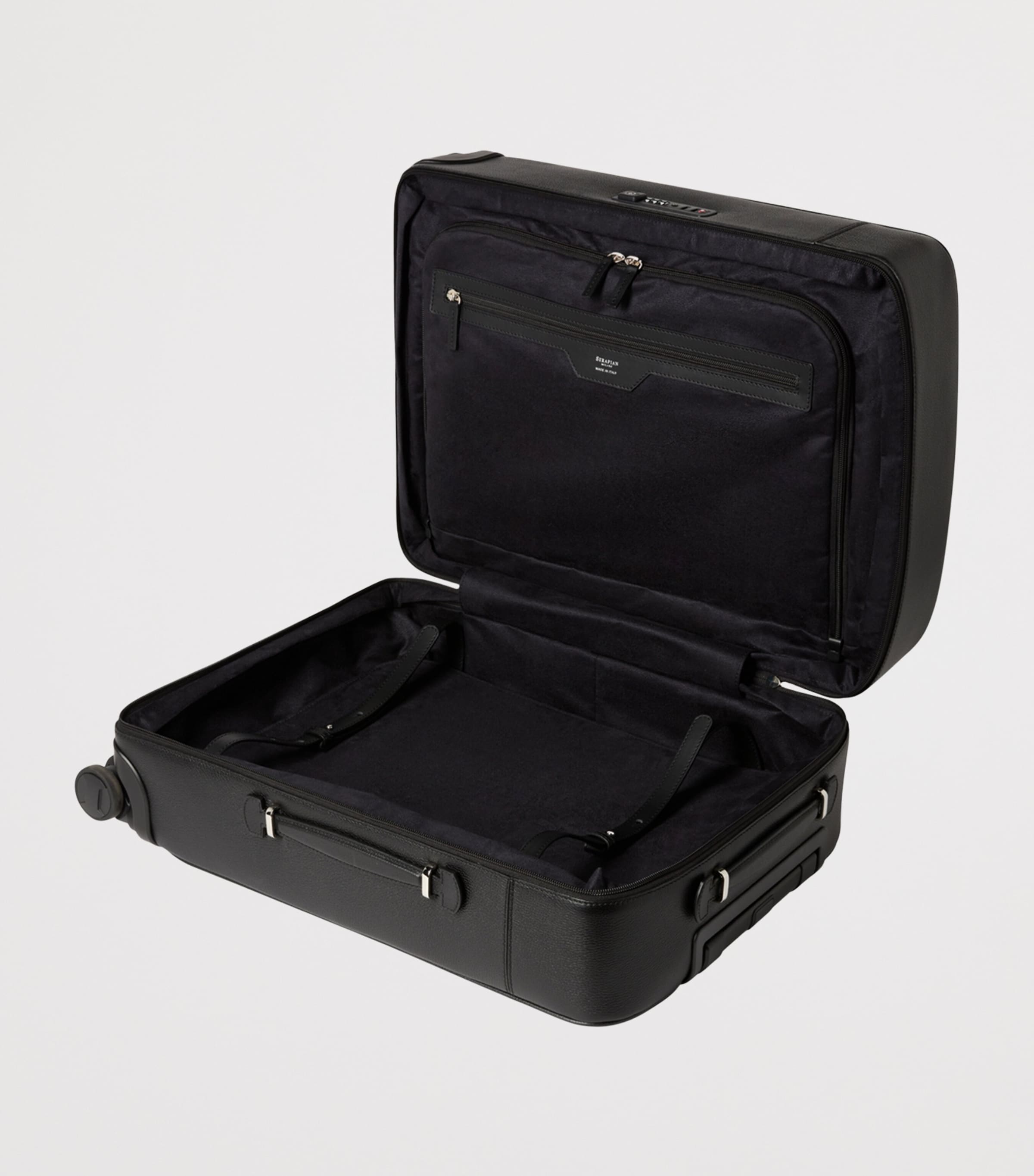Serapian calfskin hard carry-on suitcase 55cm (British brand)