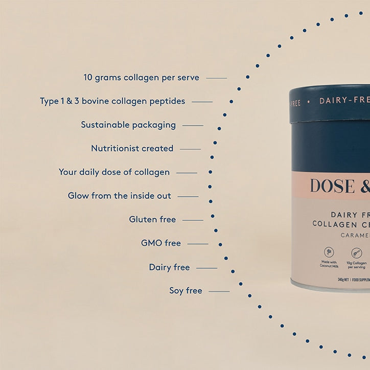 Dose & Co Dairy-Free Collagen Creamer Vanilla 340g - 998475