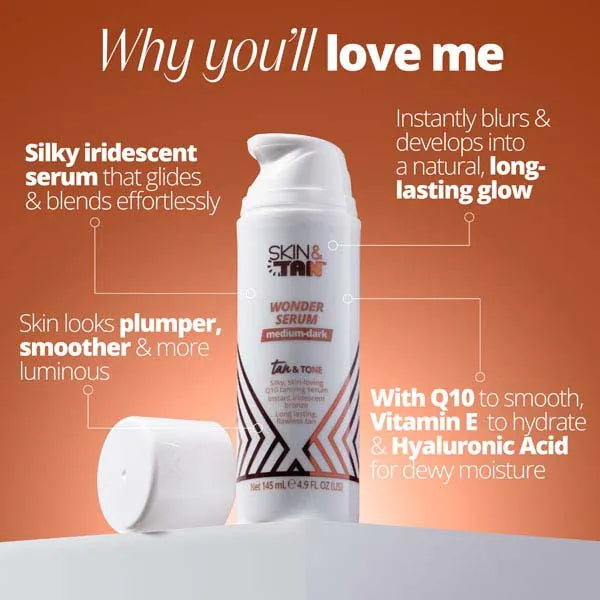 Skin & Tan Wonder Serum Medium Dark 145ml (British brand)