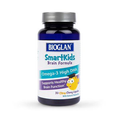 Bioglan SmartKids Brain Formula Omega-3 Citrus Flavour Chewable Capsules 30 Count