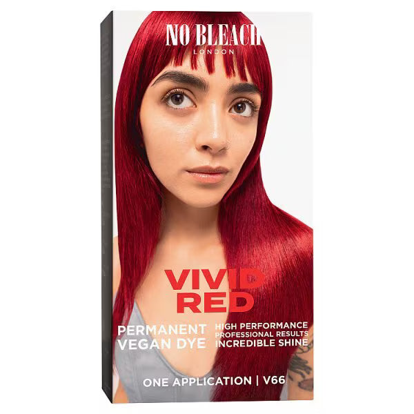 Bleach London Vivid Red Permanent Hair Dye Kit - British product