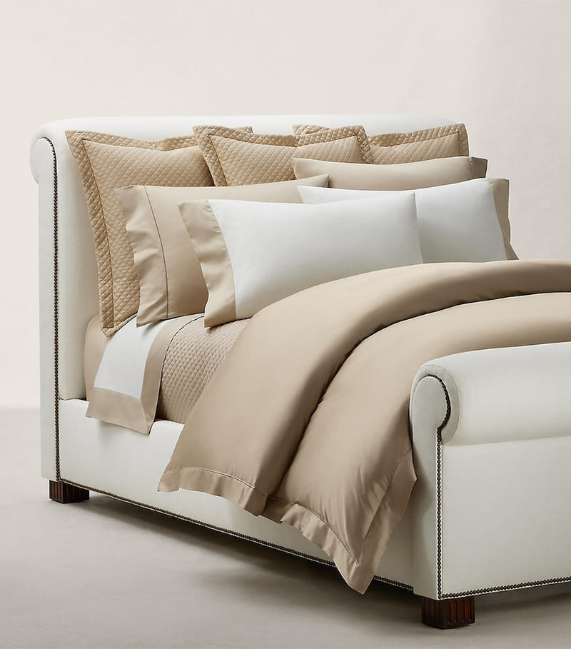Ralph Lauren Home Cotton Langdon Coastal Double Flat Sheet 240cm x 295cm, imported from the UK