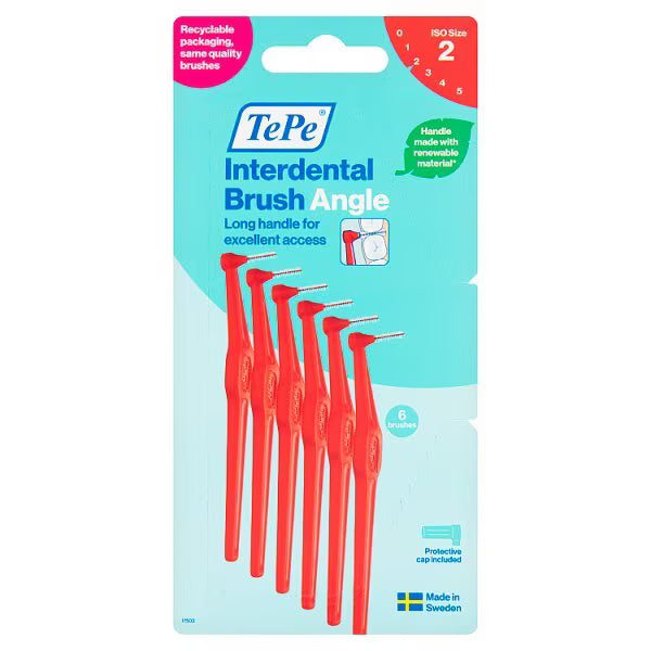 Tepe Angle Interdental Brush Red Oral Hygiene Tool (British brand)