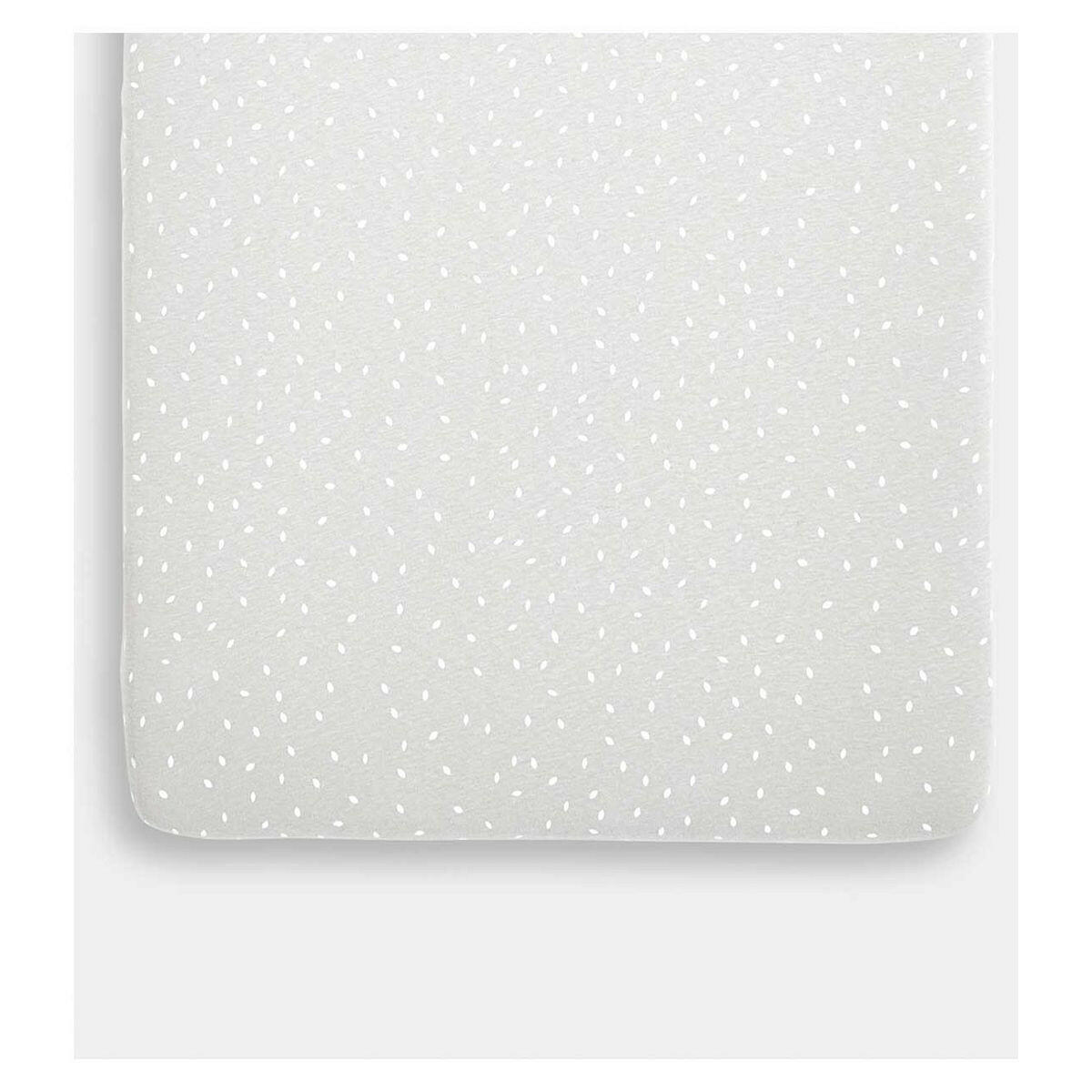 The Little Green Sheep Organic Crib Fitted Sheet - Dove Rice General Household Boots   