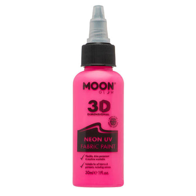 Moon Glow Neon Pink Fabric Paint 30ml - McGrocer