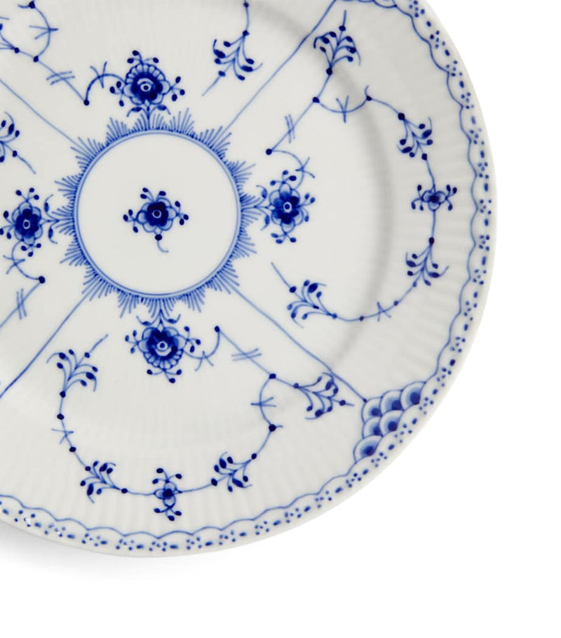 Royal Copenhagen Blue Fluted Half Lace porcelain plate 19cm, imported from the UK