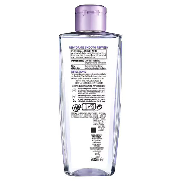L'Oréal Paris Revitalift Hyaluronic Acid Toner, imported from the UK