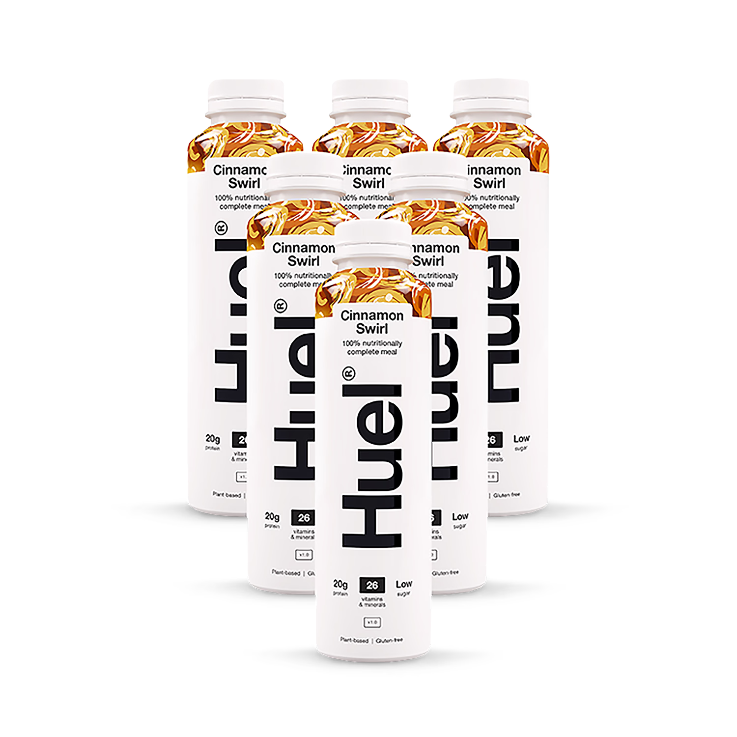 Huel meal replacement cinnamon swirl 500ml 6 pack, UK version.