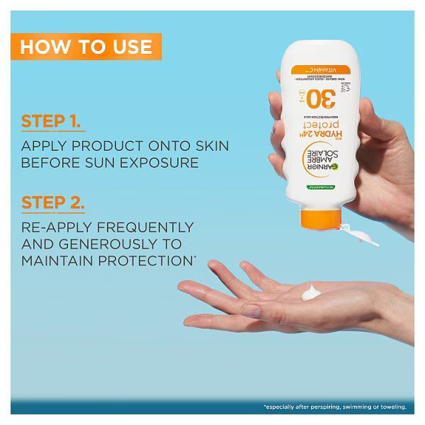 Garnier Ambre Solaire Hydra 24 SPF 30 Sun Cream 175ml, UK version