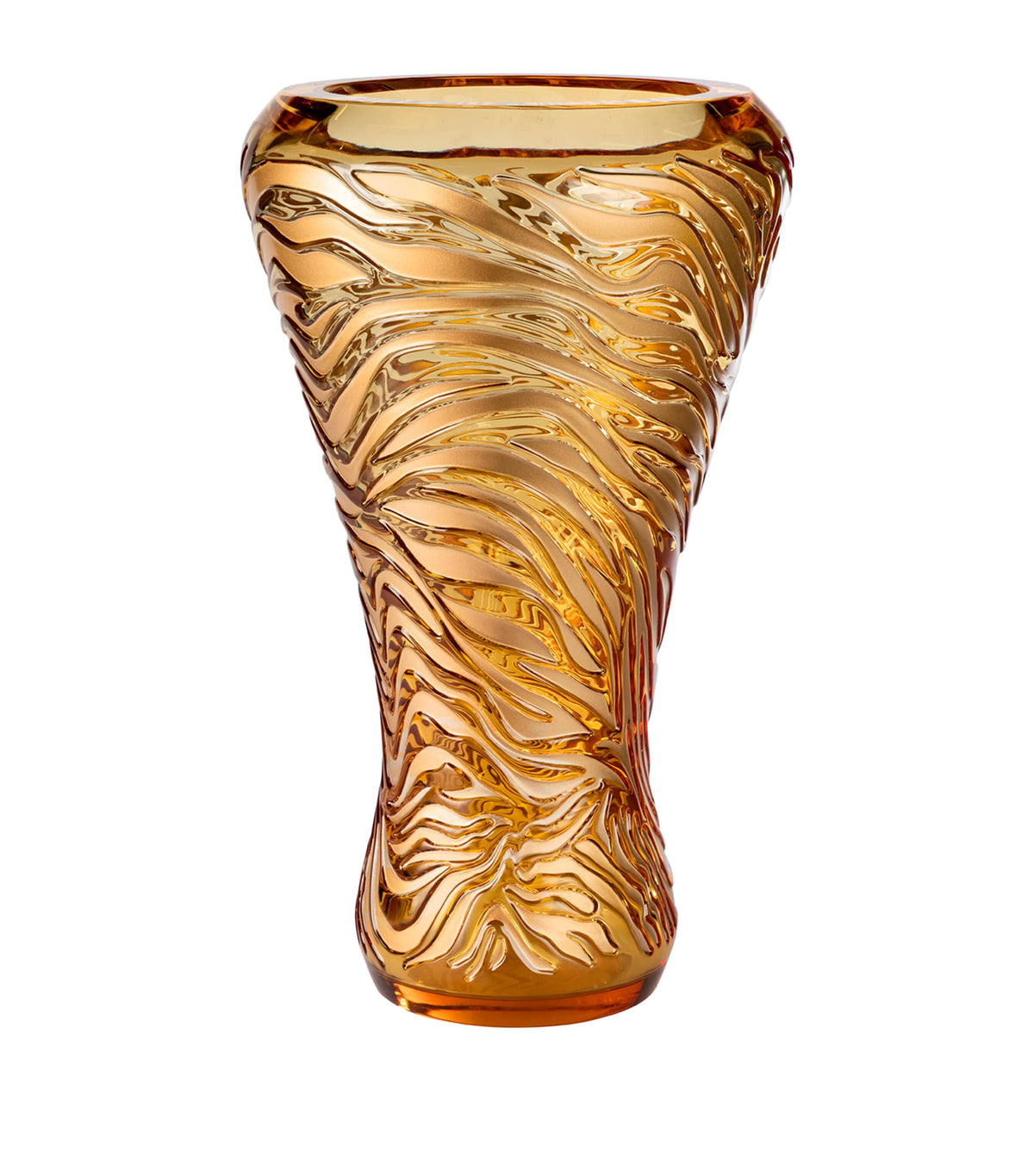Lalique Crystal Tiger Vase 45cm, UK version
