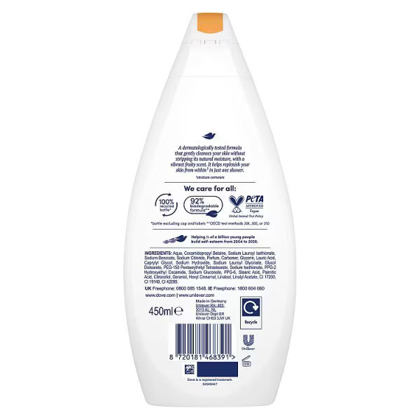 Dove body wash fruity nourish 450ml - British product