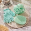 Superdrug green cleansing body puff for skin care (British brand)