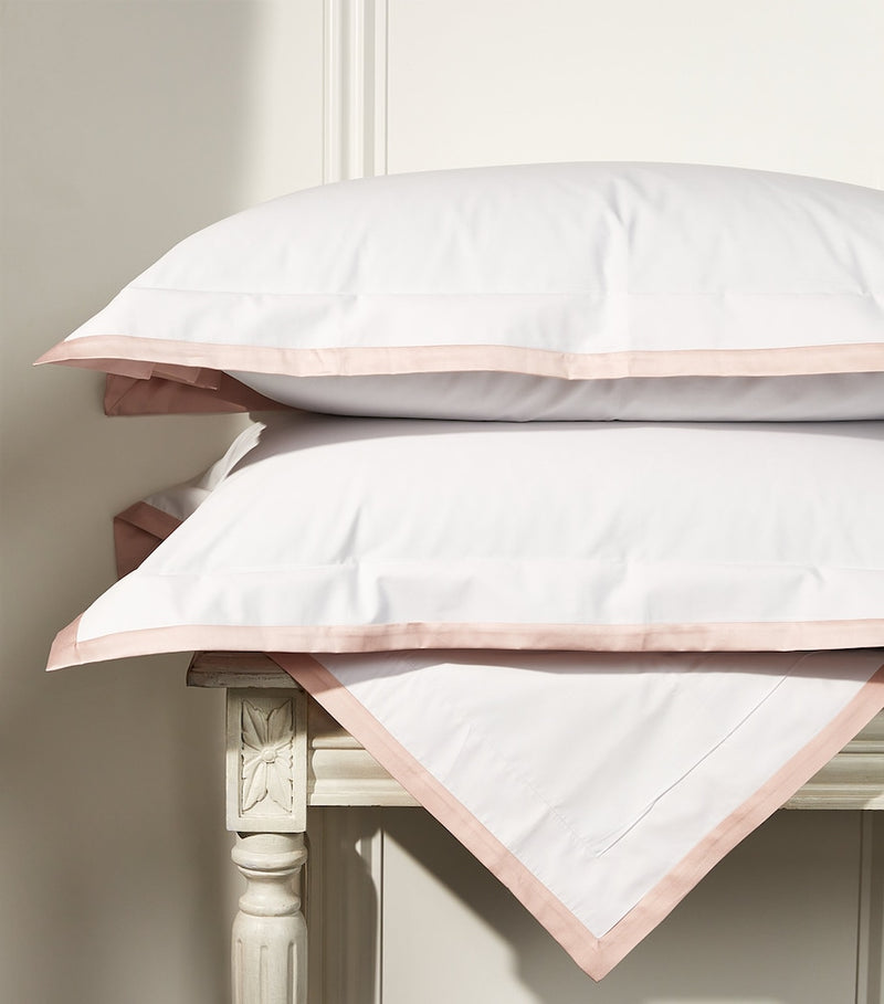 Celso De Lemos Super King duvet cover with Egyptian cotton and contrasting borders - British product