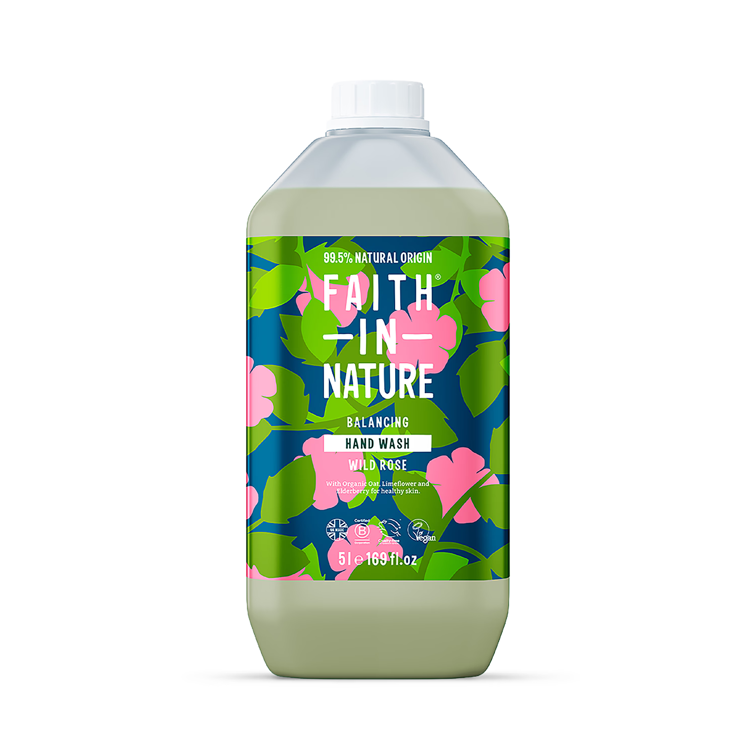 Faith In Nature Hand Wash Wild Rose 5L
