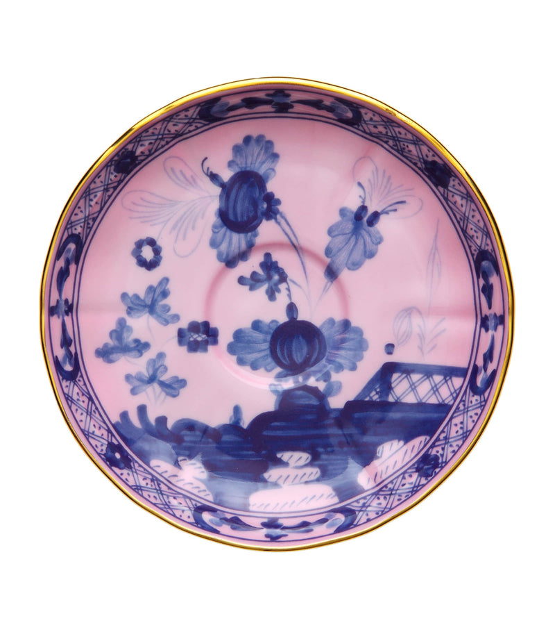 GINORI 1735 Oriente Italiano Azalea porcelain saucer 15cm, UK version