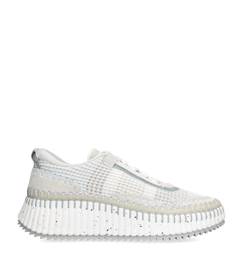 Lightweight Breathable Mesh Sneakers with Rubber Sole and Contrast Topstitching