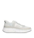 Lightweight Breathable Mesh Sneakers with Rubber Sole and Contrast Topstitching