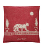 Cartier merino wool-cashmere Panthère de Cartier cushion 50cm x 50cm - British product