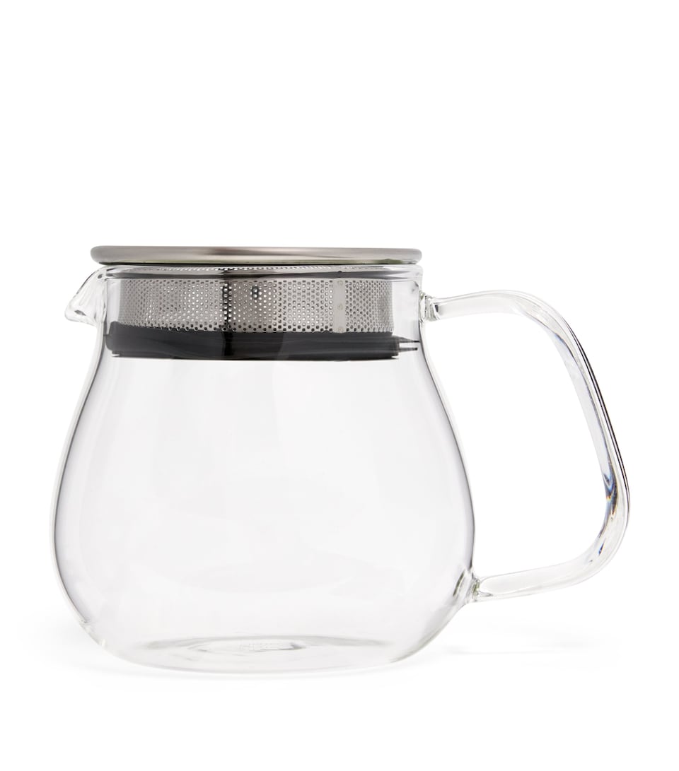 Medium-Sized Glass Tea Pot with Silver Lid 450ml